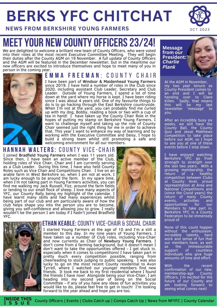 Read the October issue of Berks YFC ChitChat