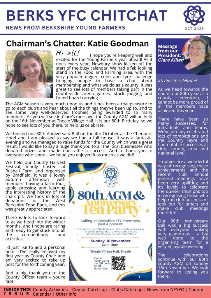 Read the October Issue of Berks YFC ChitChat!